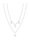 Luca Barra Double Necklace Made of Steel