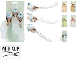 Koopman Osterdekorationen & Ornamente Vogel Fächer & Klammer Set 3 12x3x4cm
