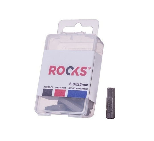 Rooks Screwdriver Bit 1/4 X 25 Mm X Hex 6 Impact Cvmo-s Set 10 Pieces