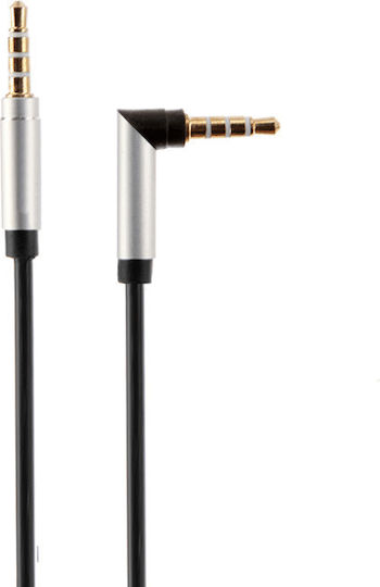 Earldom 3.5mm Jack Cable Audio TRRS 3.5mm Male - 3.5mm Male Black 1m With Gold Plated Terminals AUX01