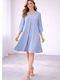 Rochie De Vară Pentru Femei Albastru Deschis M113557