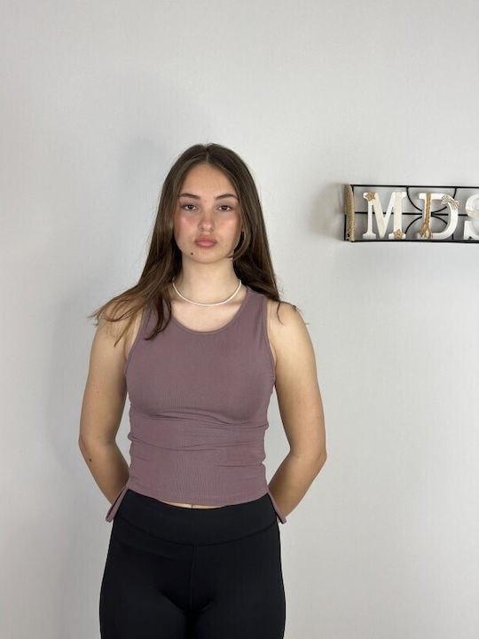 BodyTalk Damen Sport Crop Top Ärmellos Nutmeg