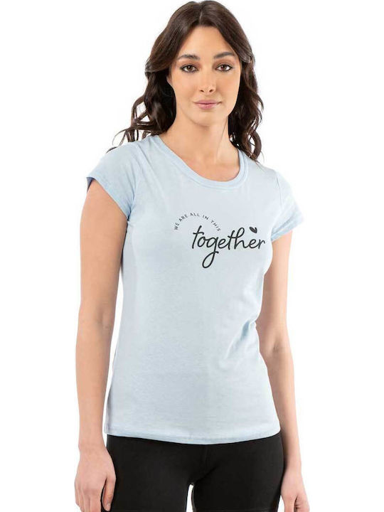 Bodymove Γυναικεία Μπλούζα Together Σιέλ