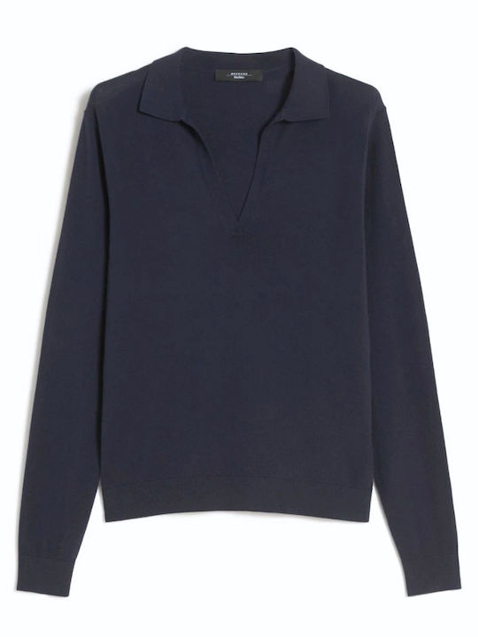 Damen Polo Bluse Blau