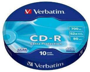 Verbatim Εγγράψιμο CD-R 52x 700MB Cake Box 1τμχ
