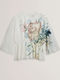 Women's Blouse with 3/4 Sleeve Beige