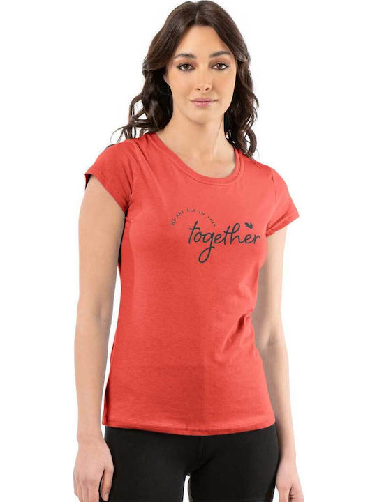 Bodymove Γυναικεία Μπλούζα Together Κοραλί
