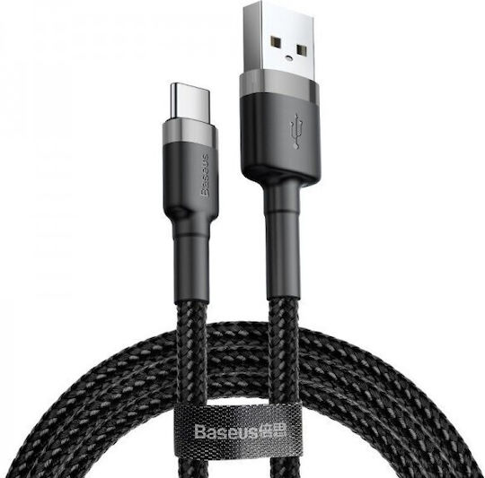 Καλώδιο Usb Usb-c Baseus Cafule 2a 3m Γκρι-μαύρο
