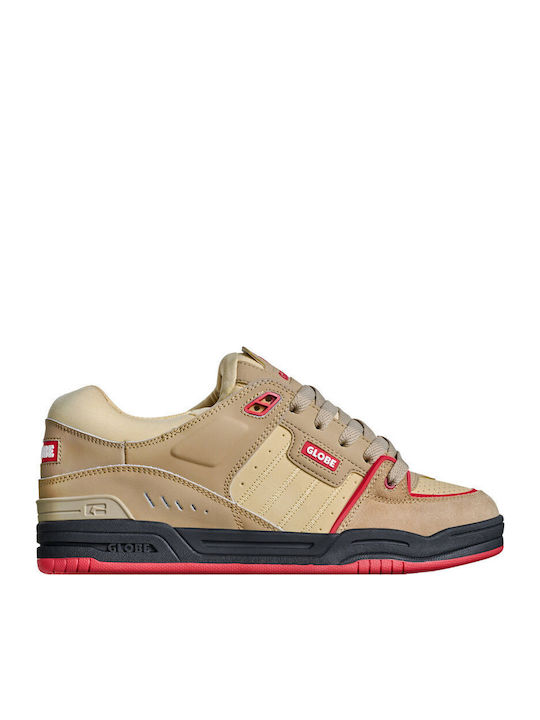 Fusion Herren Sneakers Khaki / Rot