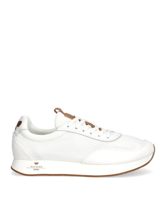 Weekend Maxmara Sneakers Λευκο-ταμπα Weekend Maxmara Sneakers Λευκο-ταμπα