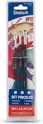Set Pensule De Pictură Ventilator 3 Buc No 2-4-6 Acrilice Uleiuri