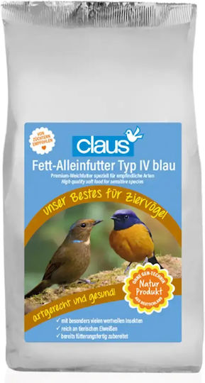 Claus Vollständiges Fettfutter Typ Iv Blau – Vogelfutter Für Empfindliche Insektenfresser Softbills – 500g