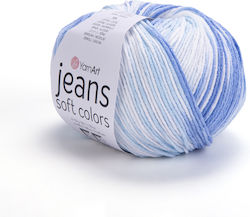 YarnArt Jeans Soft Colors Μεικτό Λευκό Γαλάζιο ...