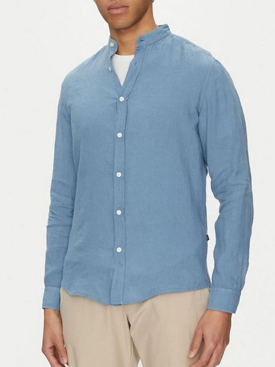Boss Fit Long Sleeve Linen Shirt in Regular Fit...