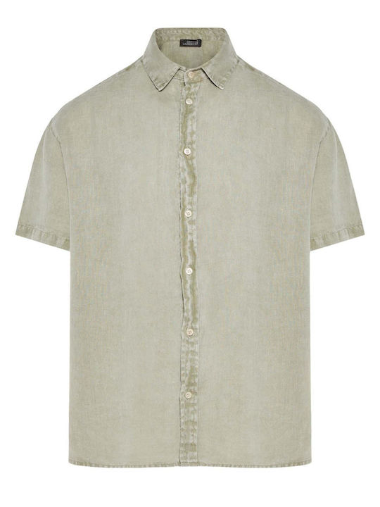 Dirty Laundry Short Sleeve Linen Shirt Khaki