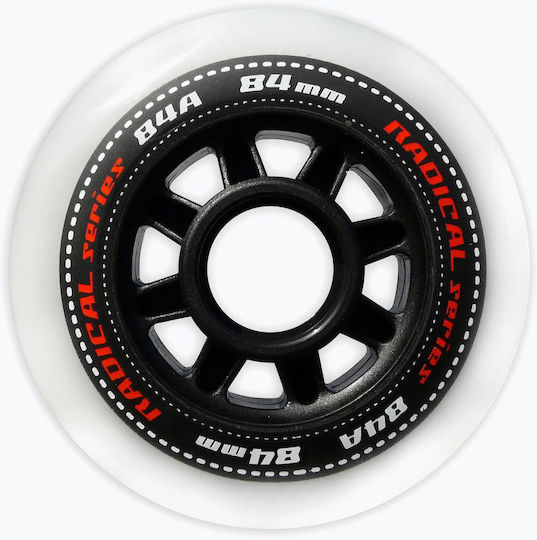 Tempish Radical Roller Skate Wheels 84 Mm/84a 4 Pcs White