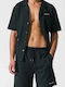 Short Sleeve Checked Shirt Dark Green