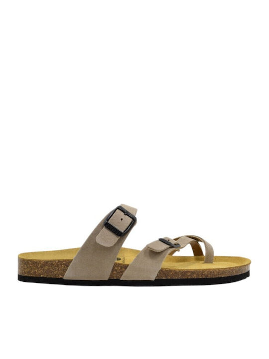 Plakton Bombay Leather Women's Sandals Beige