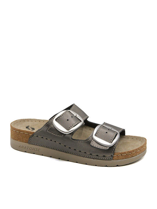 Leather Women's Anatomic Gray Sandals