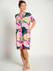 Muydemi Summer Women's Nightgown Blue/Pink