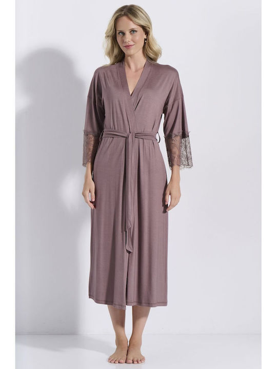 Jeannette Lingerie Summer Women's Robe Mocha