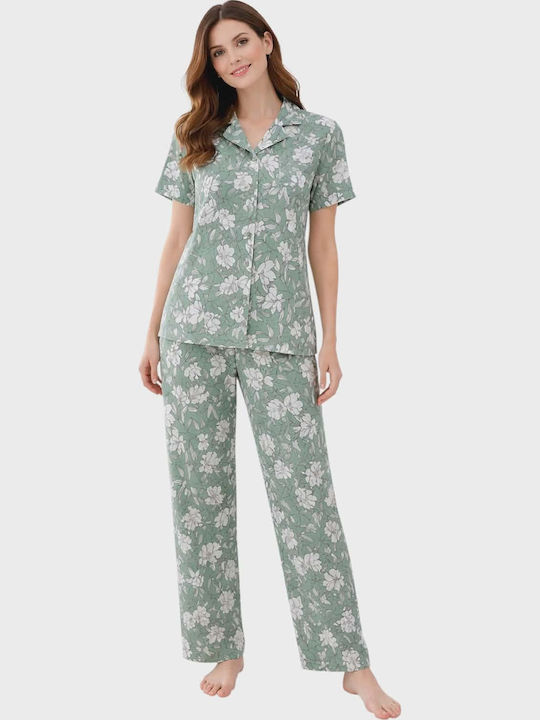Passion Summer Women's Green Pyjama Set