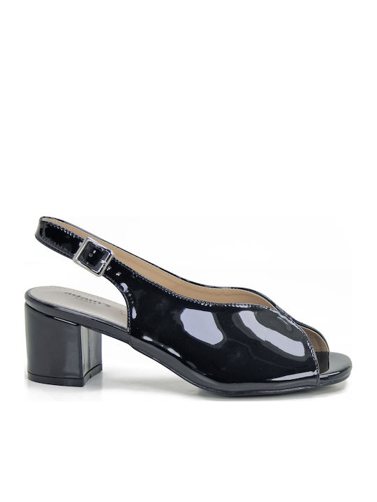 Patent Leather Black Sandals