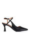 Spitze Zehe Pumps mit Riemen Schwarze