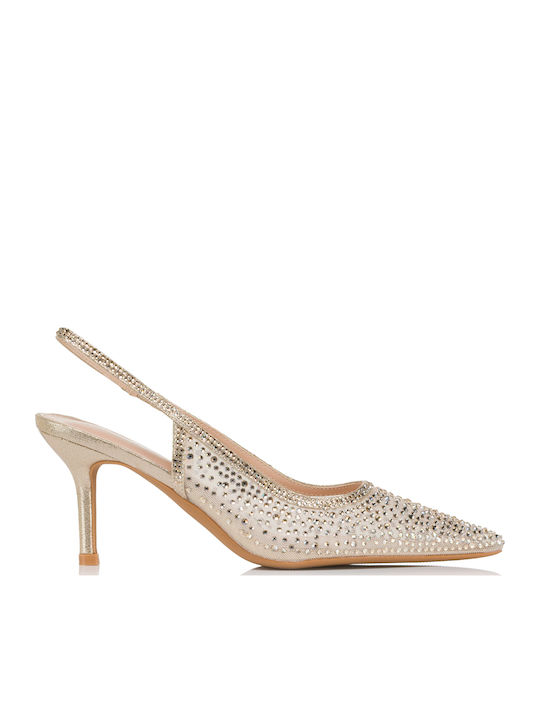 GoGo Shoes Spitze Zehe Gold Pumps