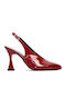 Heels With High Burgundy Heel