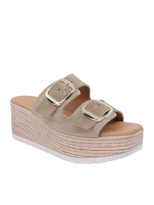 Anatomic Women's Summer Platforms in Slipper Style Brown
