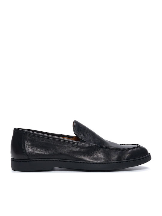 Δερμάτινα Ανδρικά Loafers σε Μαύρο Χρώμα