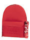 Polo School Backpack for Junior High-High School with Water Bottle Holder Red 20L 30 x 21 x 42cm