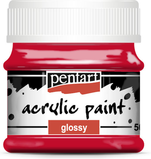 Culoare Acrilică Glossy Lucioasă 50ml Pentart Roșu Ruj