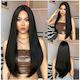 Animis Beauty Wig with Synthetic Hair in Black Color 65cm