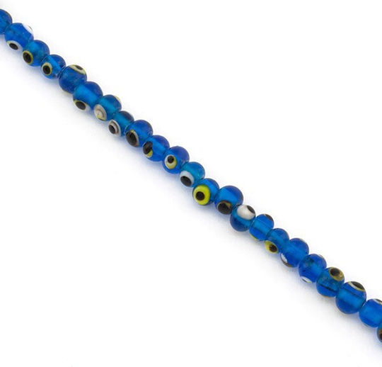 Γυαλινο Ματι Στρογγυλο 5mm/~ø7mm 90τεμ/κορ Διαφανο Μπλε Συσκευασια 1 Κορ