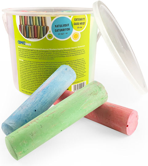 Happy Summer Happy Summer Sidewalk Chalk Bucket 20pcs 301074 Toy