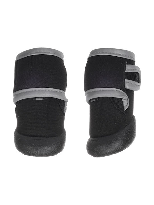 Non-Slip Dog Shoes Flamingo Laky Paw Protection Small 4.2x4.5cm Black 2pcs