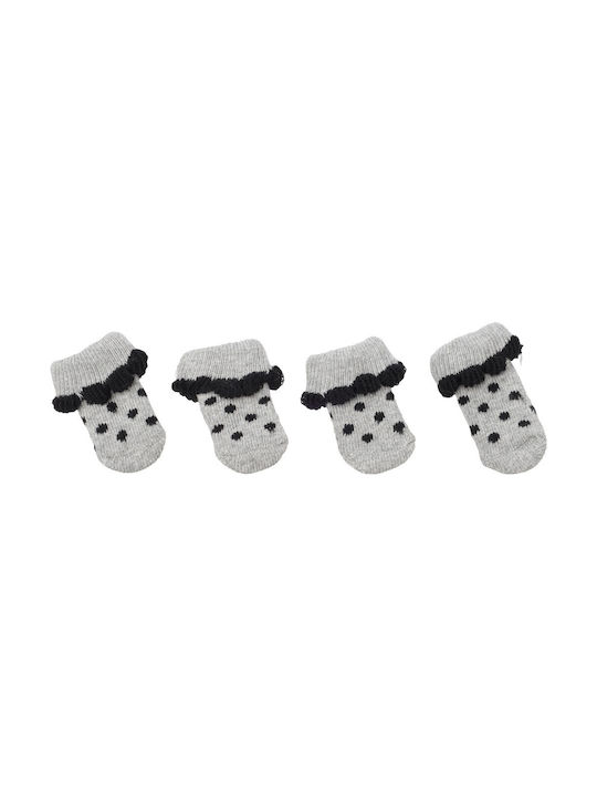 Flamingo Anti-Slip Dog Socks Asia Large 4x3.5 Gray 4pcs