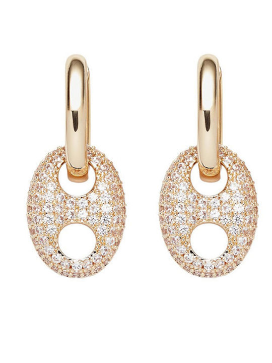 U.S. Polo Assn. Gold Plated Earrings with Stones