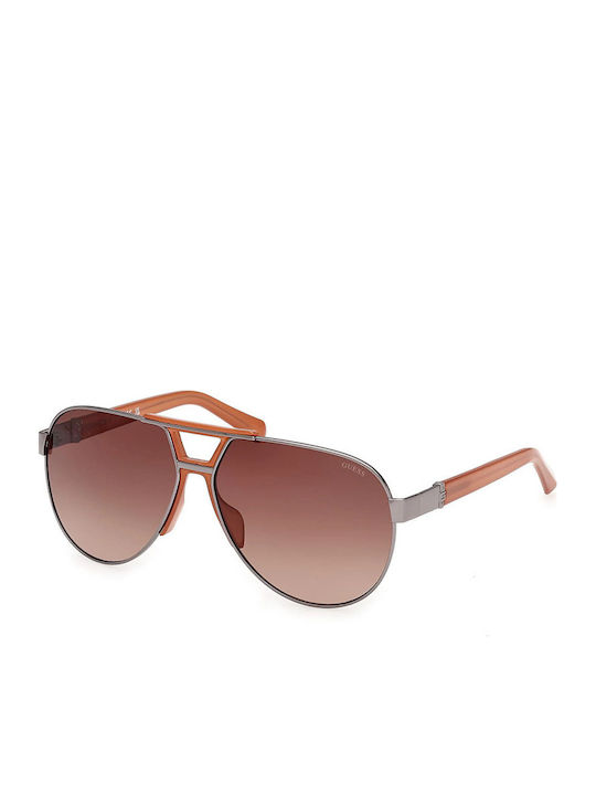 Guess Ochelari De Soare Pentru Femei Cu Ramă Metalică Gri Și Lentile Degrade Portocalii GU00304 08F