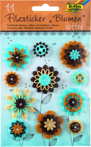 Folia Chalkboard Stickers Decorative Flowers 11 Pieces 5275