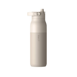 LARQ PureVis 2 Thermos Bottle Stainless Steel BPA Free 680ml Mojave Dune with Mouthpiece Loop Straw and Handle