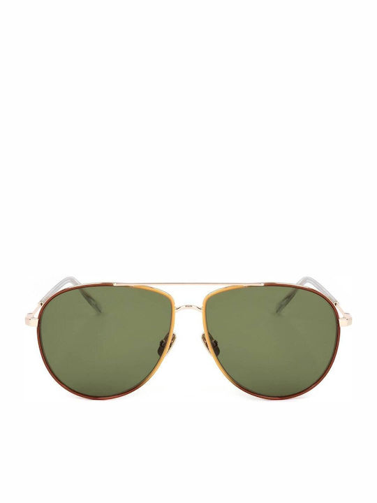 Sandro Unisex Γυαλιά Ηλίου με Χρυσό Σκελετό και Πράσινο Φακό
