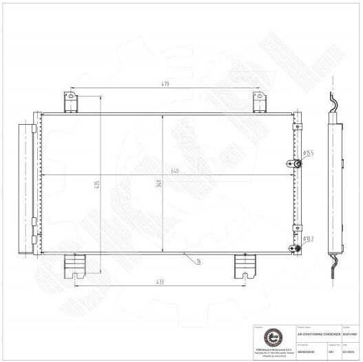SKV Car Air Conditioning Dryer for Toyota Lexus 86 SKV 488
