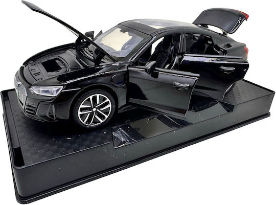 Audi E-tron Gt Model Black 1:32 Metal Die-cast Lights Sounds Functional Doors Hood Trunk