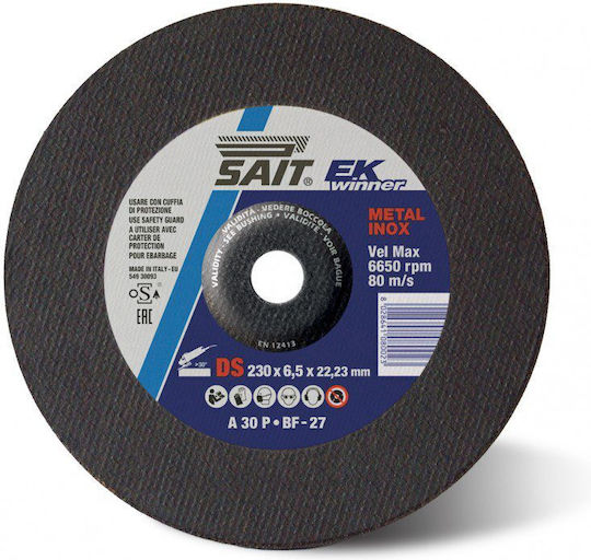 Sait Δισκος Λειανσης Σιδηρου Inox A30p Bf-27 Ek Winner Ds 230x6,5