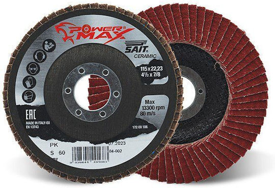Sait Δισκος Λειανσης Powermax-pk S 125χ22μμ Ν80 Κεραμικο