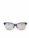 Smith Unisex Sonnenbrillen mit Blauem Rahmen und Silbernem Spiegelglas