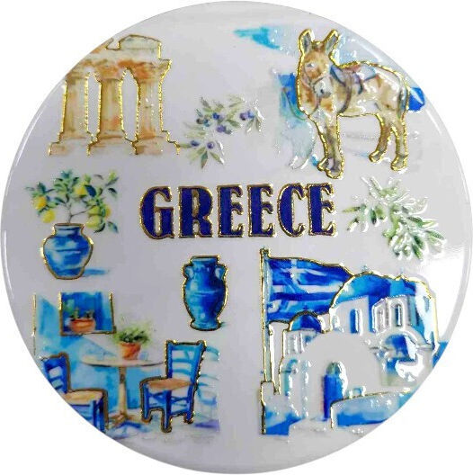 Coaster Souvenir Greece Set 12pcs 221379